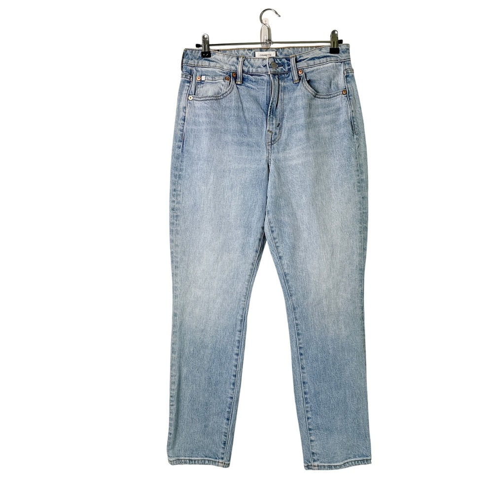 American Eagle AE77 Cigarette Jeans Women 29 Blue High Rise Organic Cotton Denim